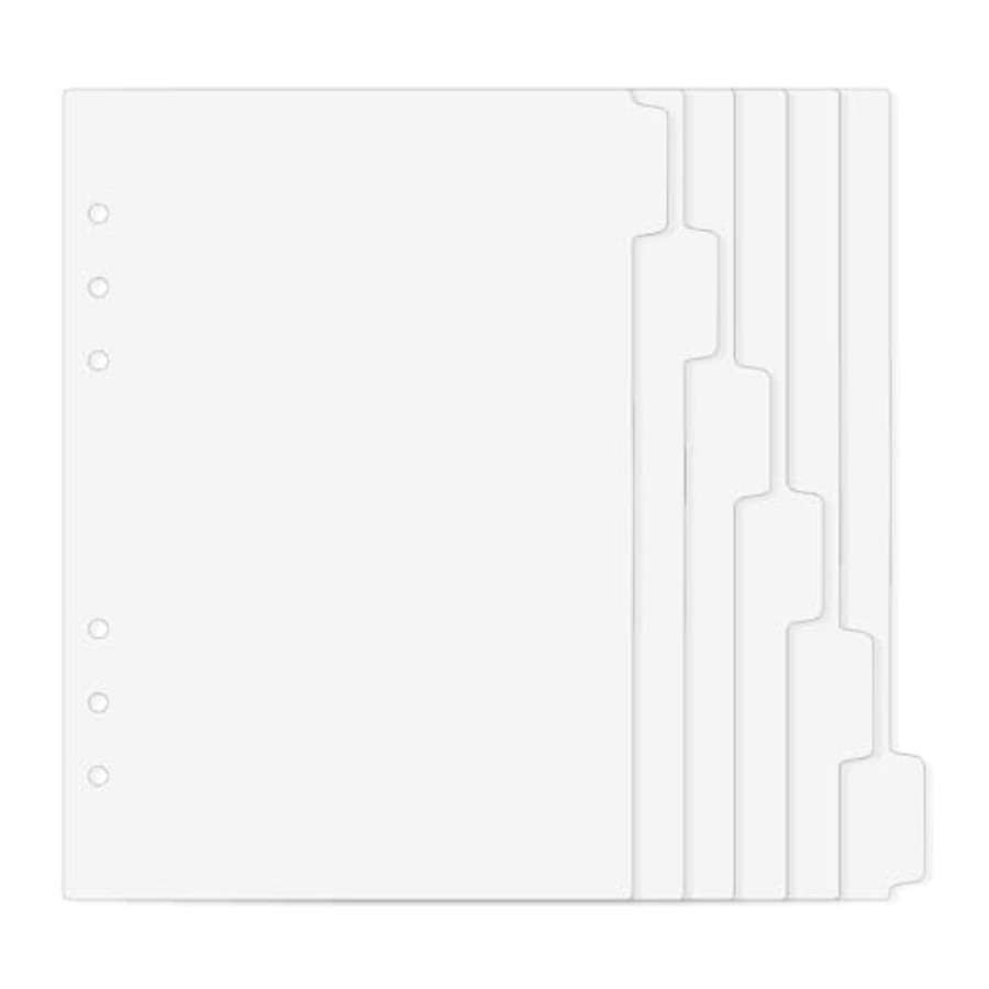 Index Tab Divider - 6 Pcs A5 Binder Dividers, 6
