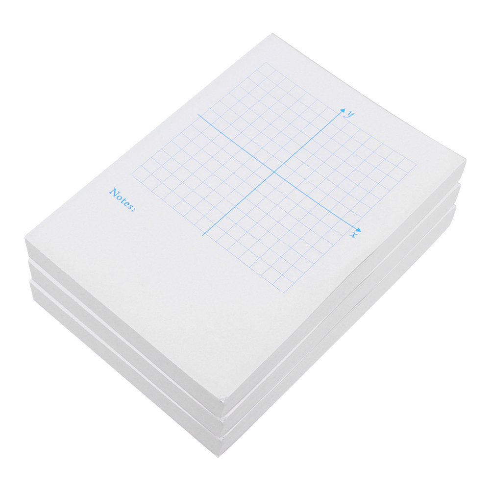 Graph Paper Pad - 3Pcs Math Coordinate Practice Notebook Xy