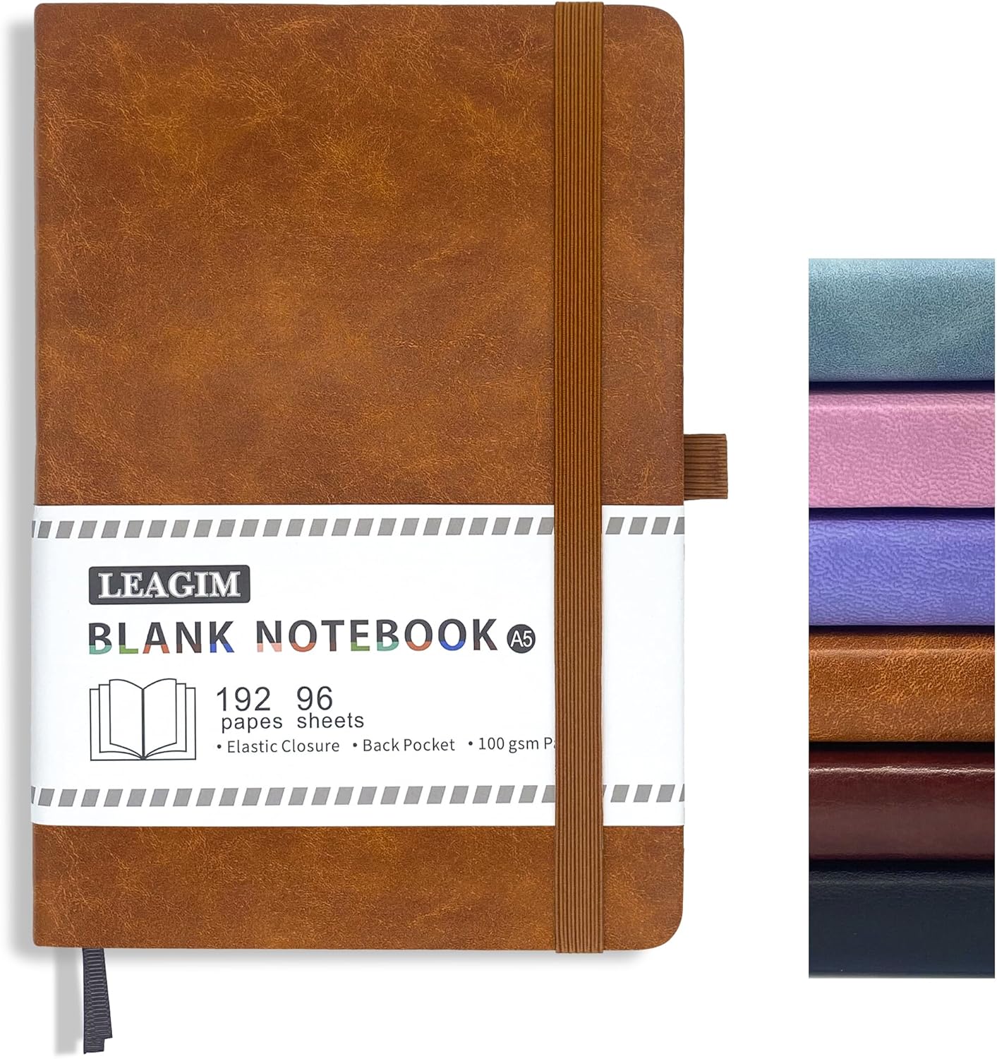 A5 Blank Journal Notebook 192  - Journal Leather Hardcover recension och pris