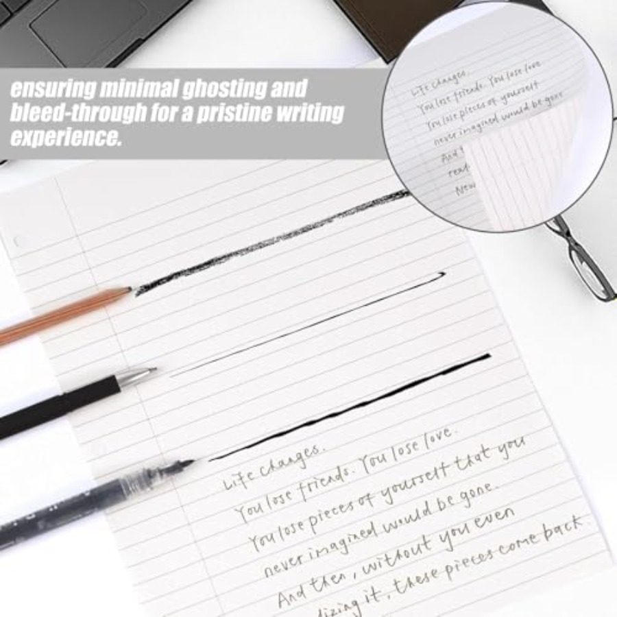 100 Sheets Loose Leaf Paper, 8 - Paper Punch 3 Hole recension och pris