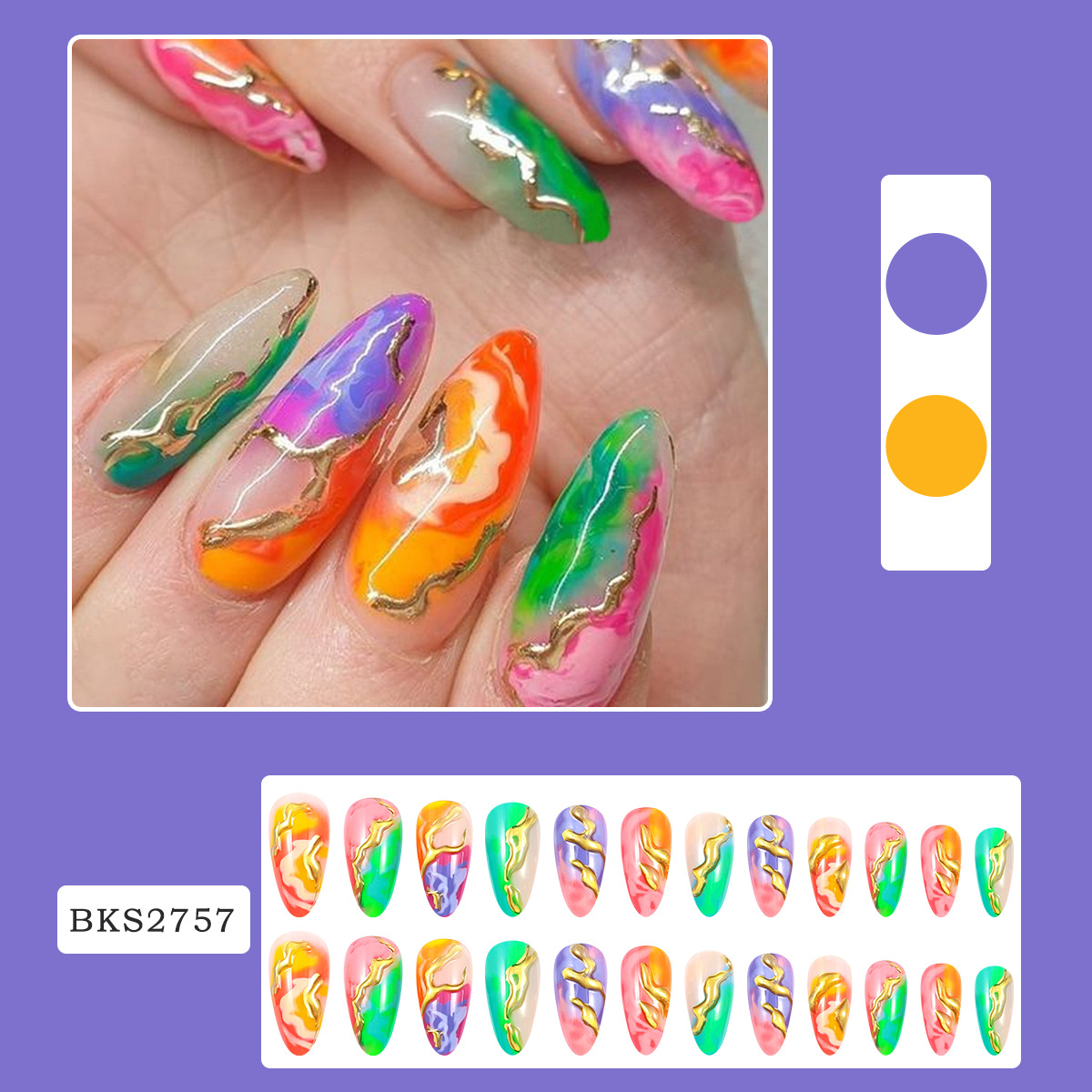Press on Nails Almond Shaped M - Glue Stick Pack recension och pris