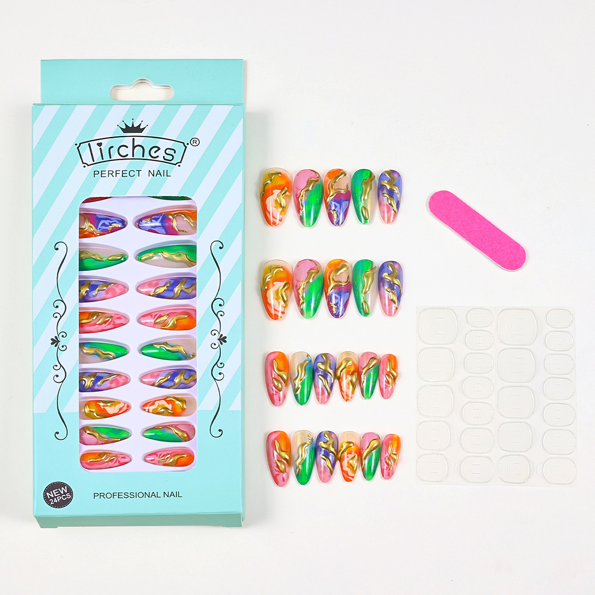 Press on Nails Almond Shaped M - Glue Stick Pack recension och pris