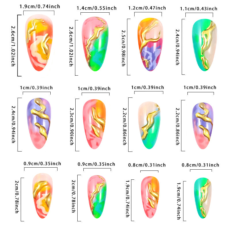 Press on Nails Almond Shaped M - Glue Stick Pack recension och pris