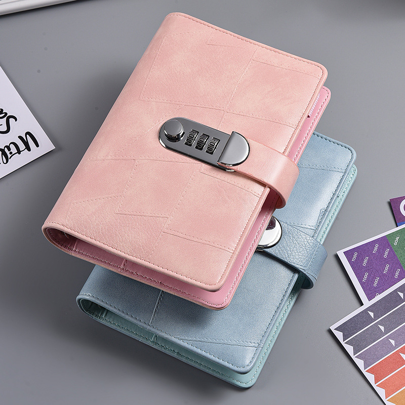 A6 PU Leather Password Lock Bi - Planner Weekly Budget recension och pris