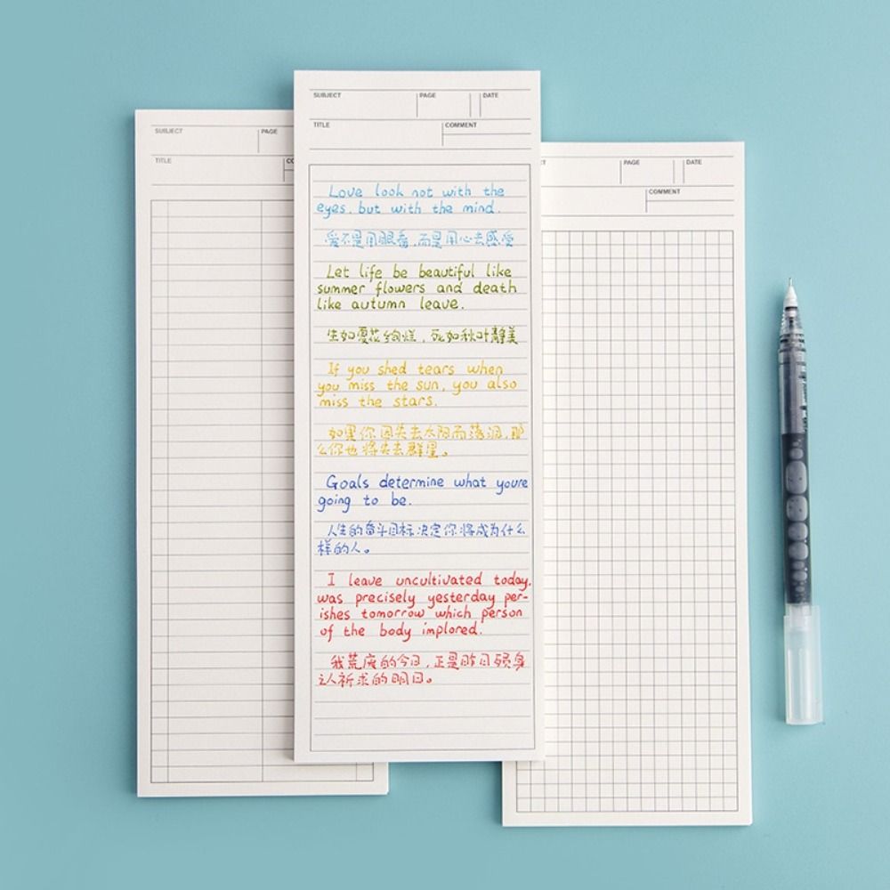 Simple Non-sticky Long Notepad - Graph Paper Pad recension och pris