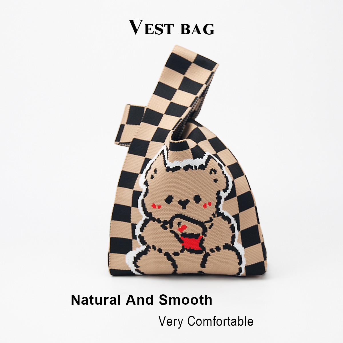 Cute Knitted Handbag for Girls - Pencil Case Large recension och pris