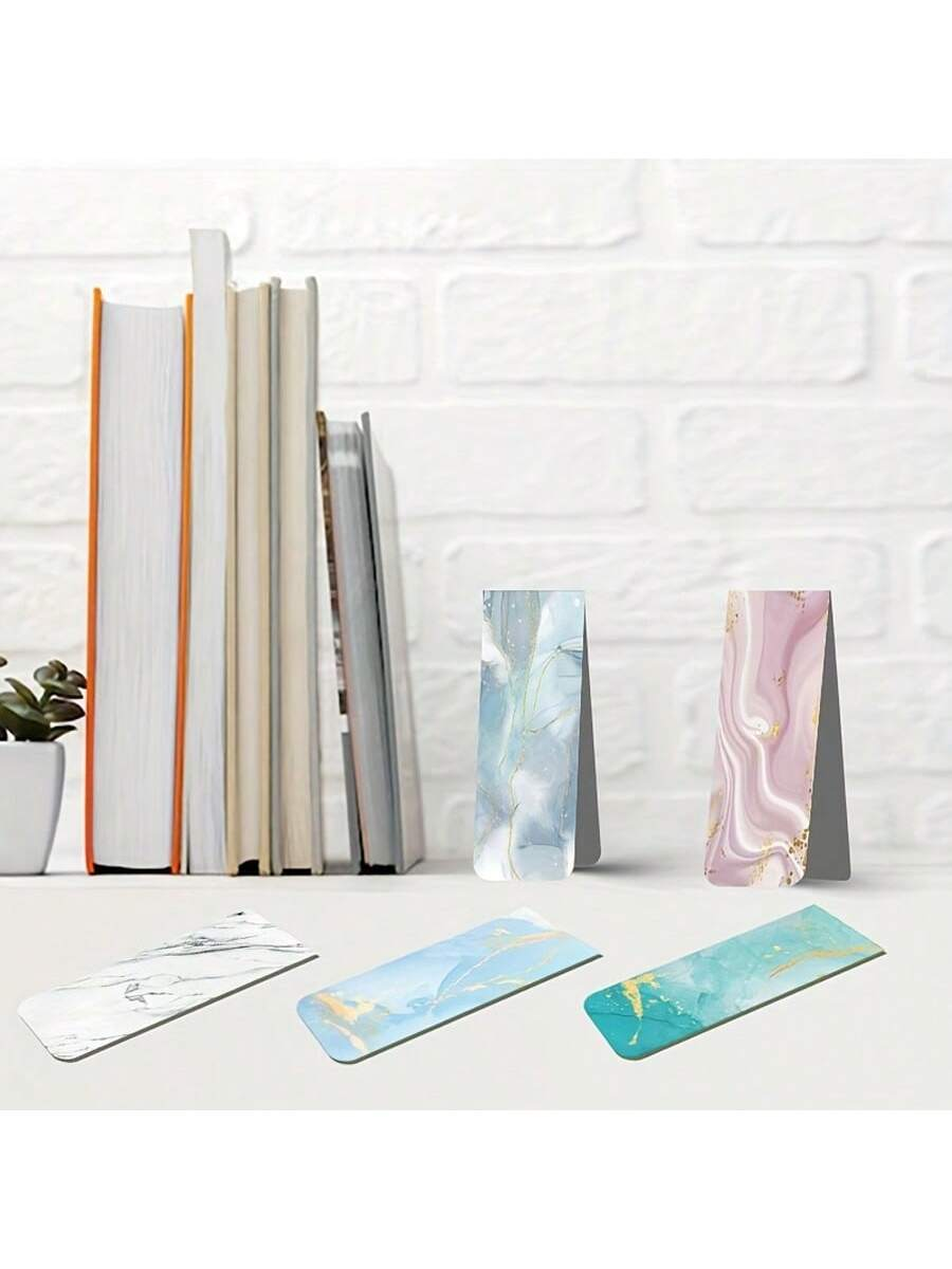 10pcs Assorted Marble Design M - Bookmark Magnetic Clip recension och pris