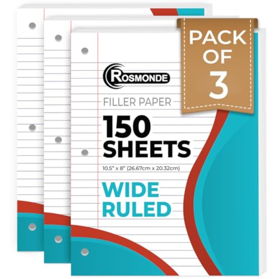 Loose Leaf Paper, 450 Sheets,, - Paper Punch 3 Hole recension och pris