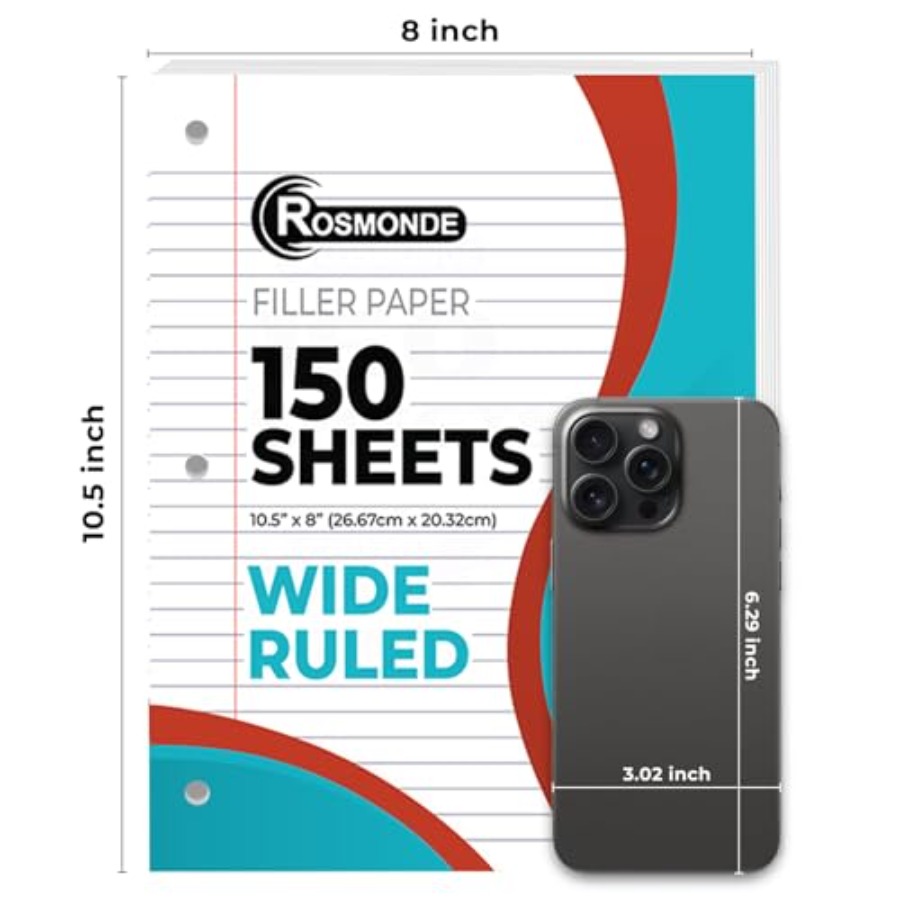 Loose Leaf Paper, 450 Sheets,, - Paper Punch 3 Hole recension och pris