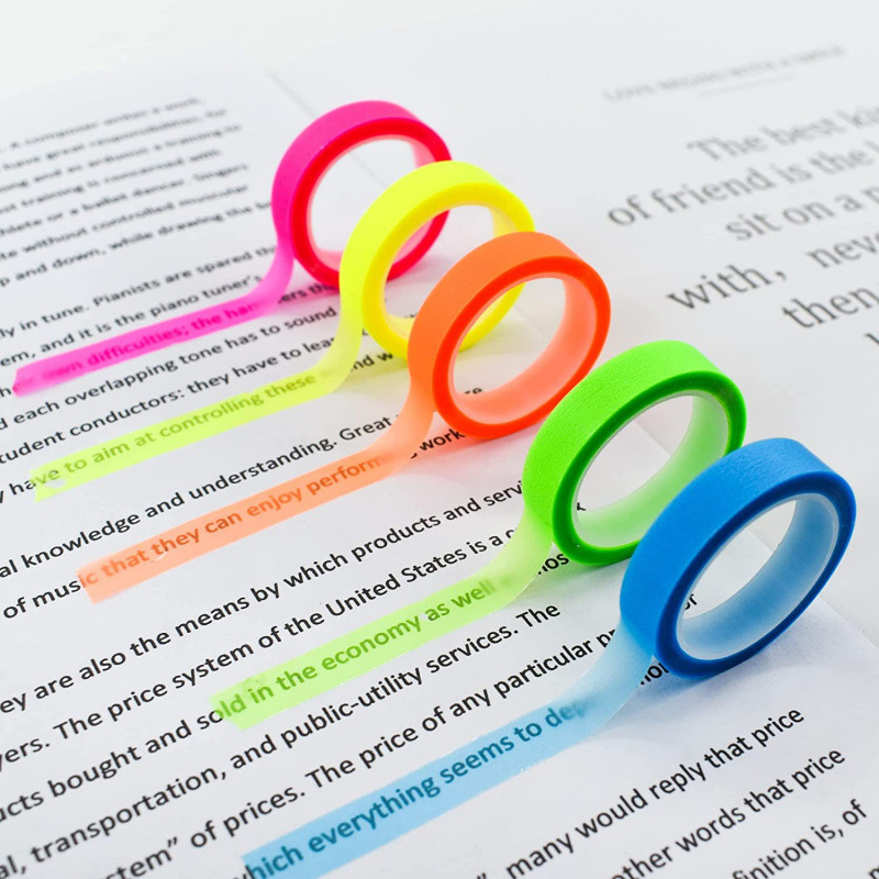 5Rolls Transparent Fluorescent - Index Tab Divider recension och pris
