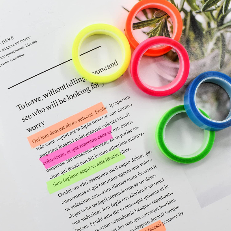 5Rolls Transparent Fluorescent - Index Tab Divider recension och pris