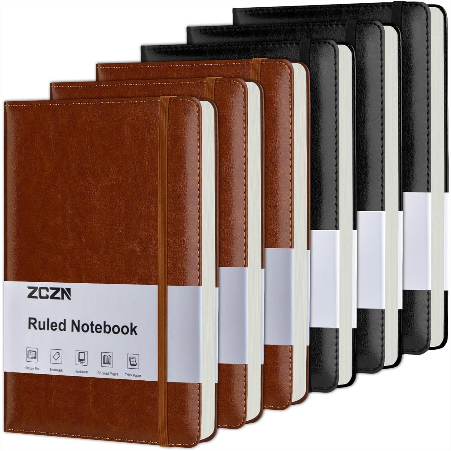 6 Pack Lined Journal Notebooks - Journal Leather Hardcover recension och pris