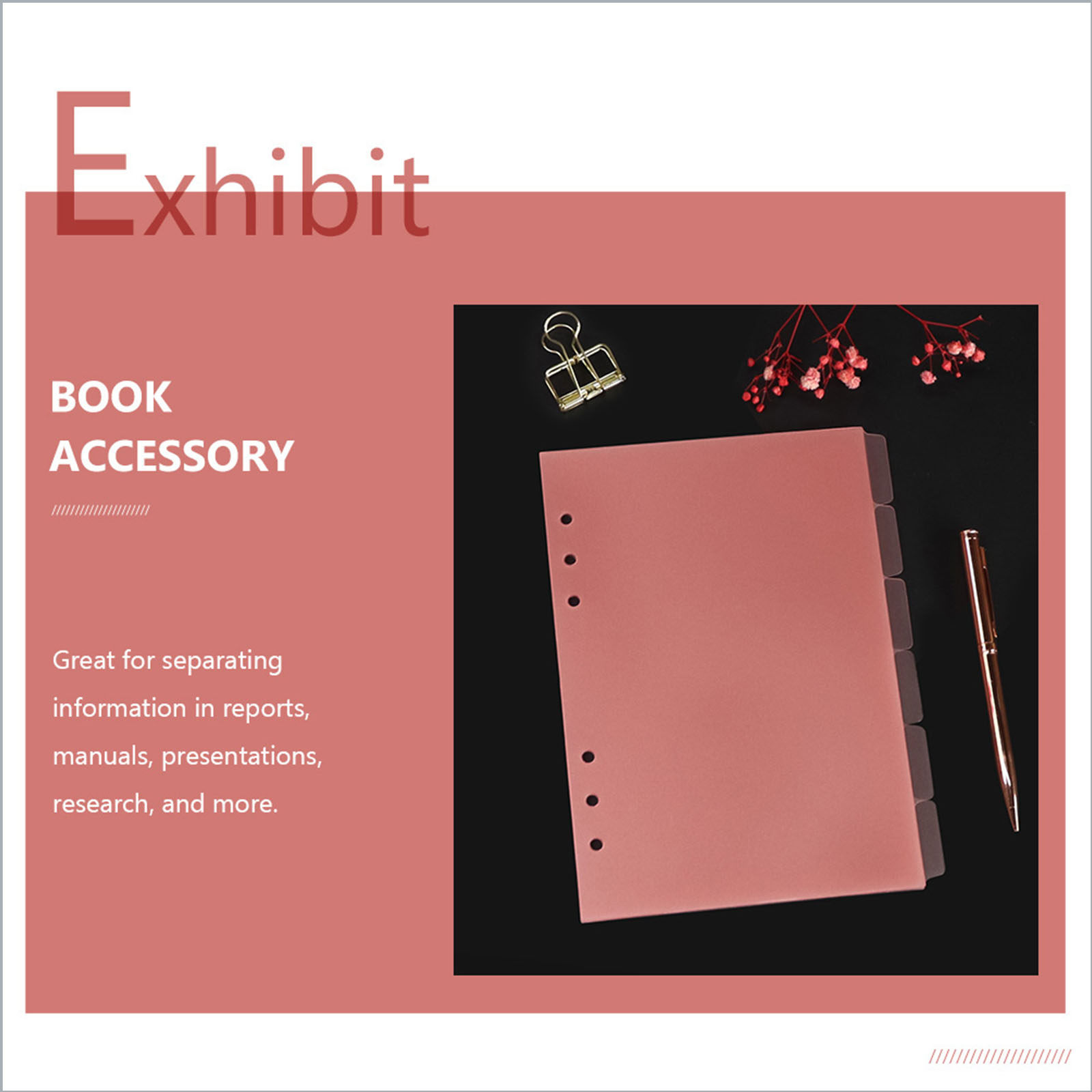 6Pcs Professional Tab Dividers - Index Tab Divider recension och pris