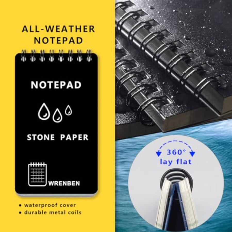 4PCS Waterproof Spiral Noteboo - Graph Paper Pad recension och pris