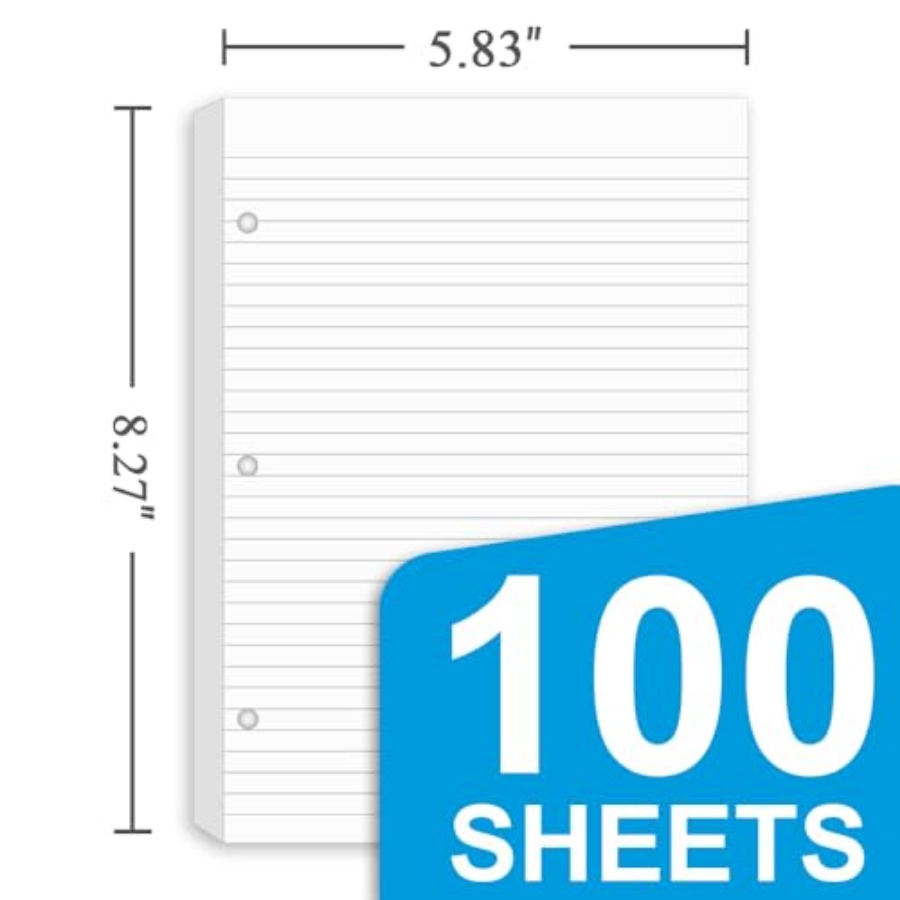 3 Pack Half Letter Lined Paper - Paper Punch 3 Hole recension och pris
