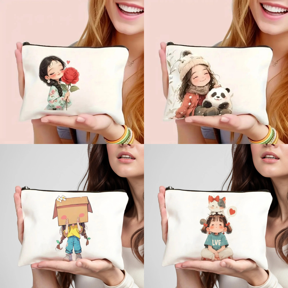 Vintage Chic Makeup Bags Zippe - Pencil Case Large recension och pris