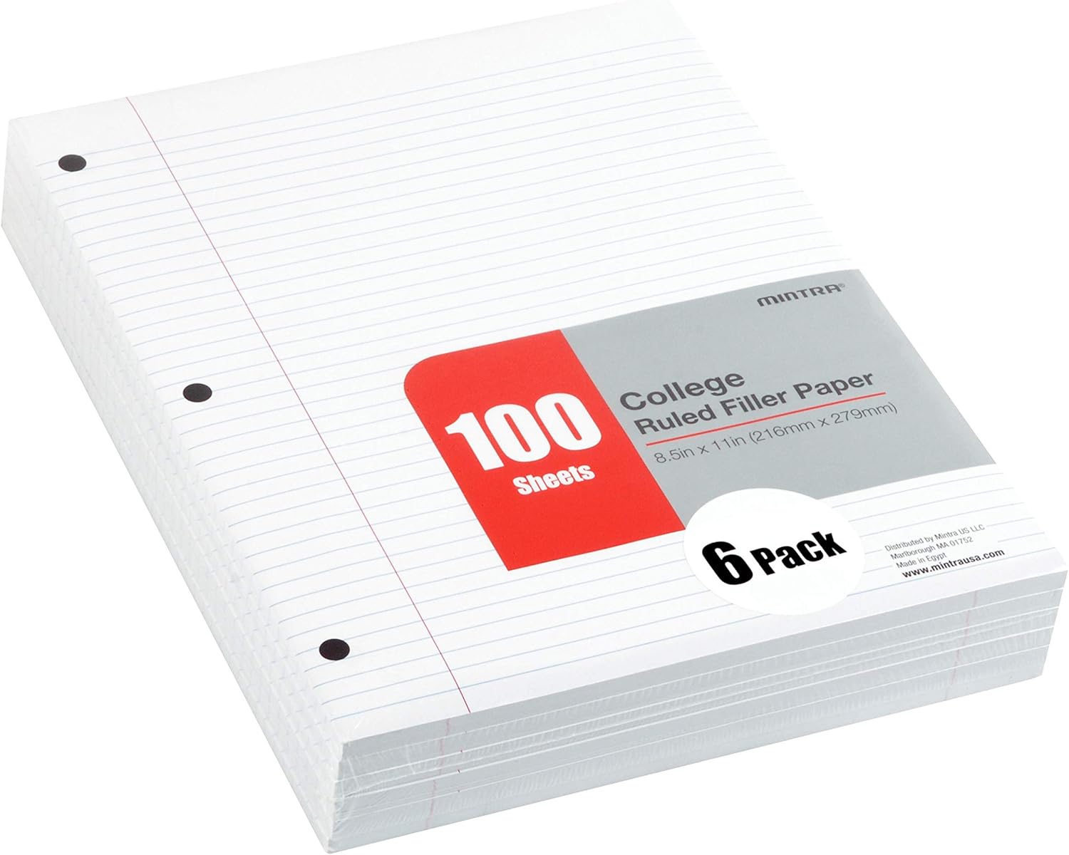 College Ruled Loose Leaf Fille - Paper Punch 3 Hole recension och pris