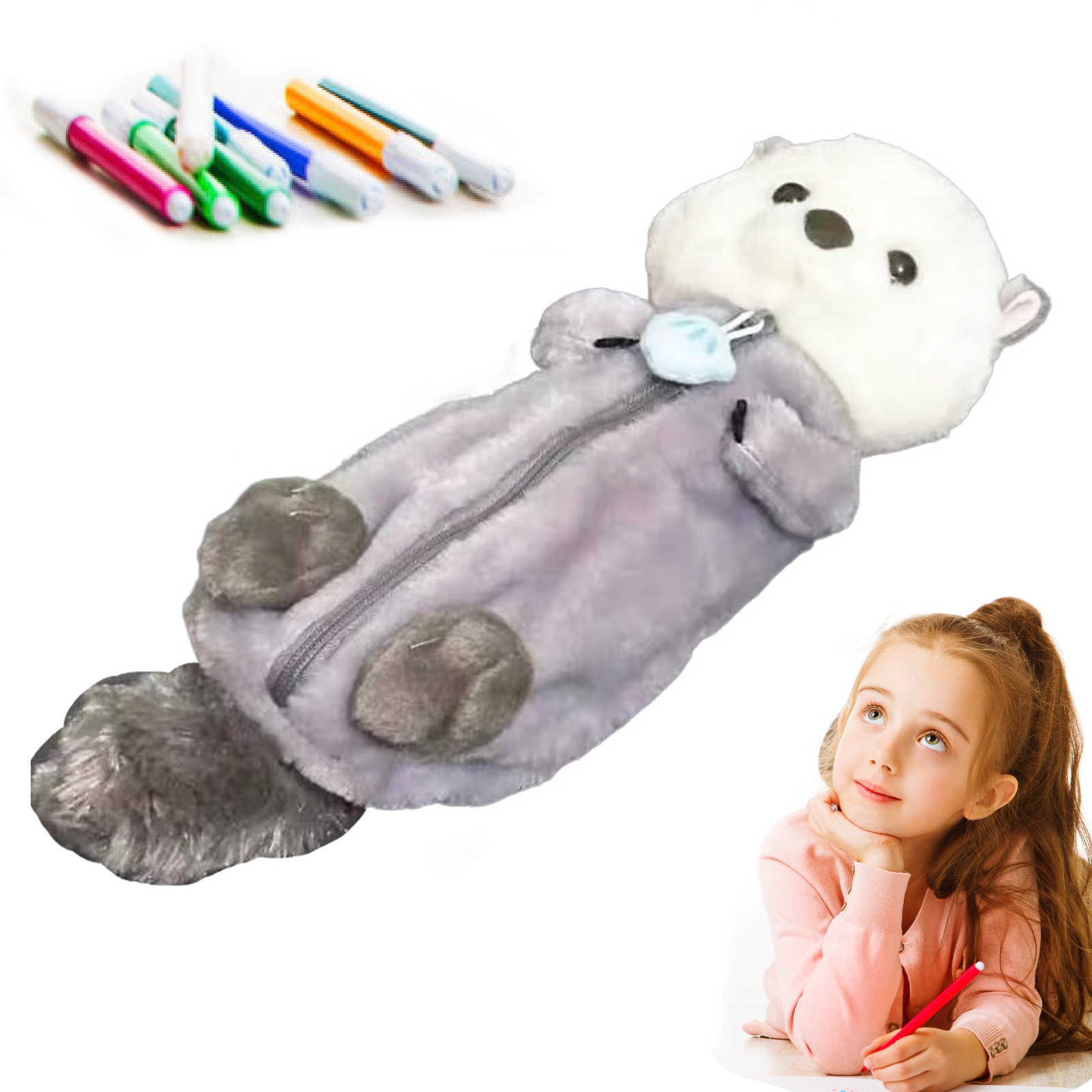 Creative Plush Toy Pencil Case - Stationery Office recension och pris