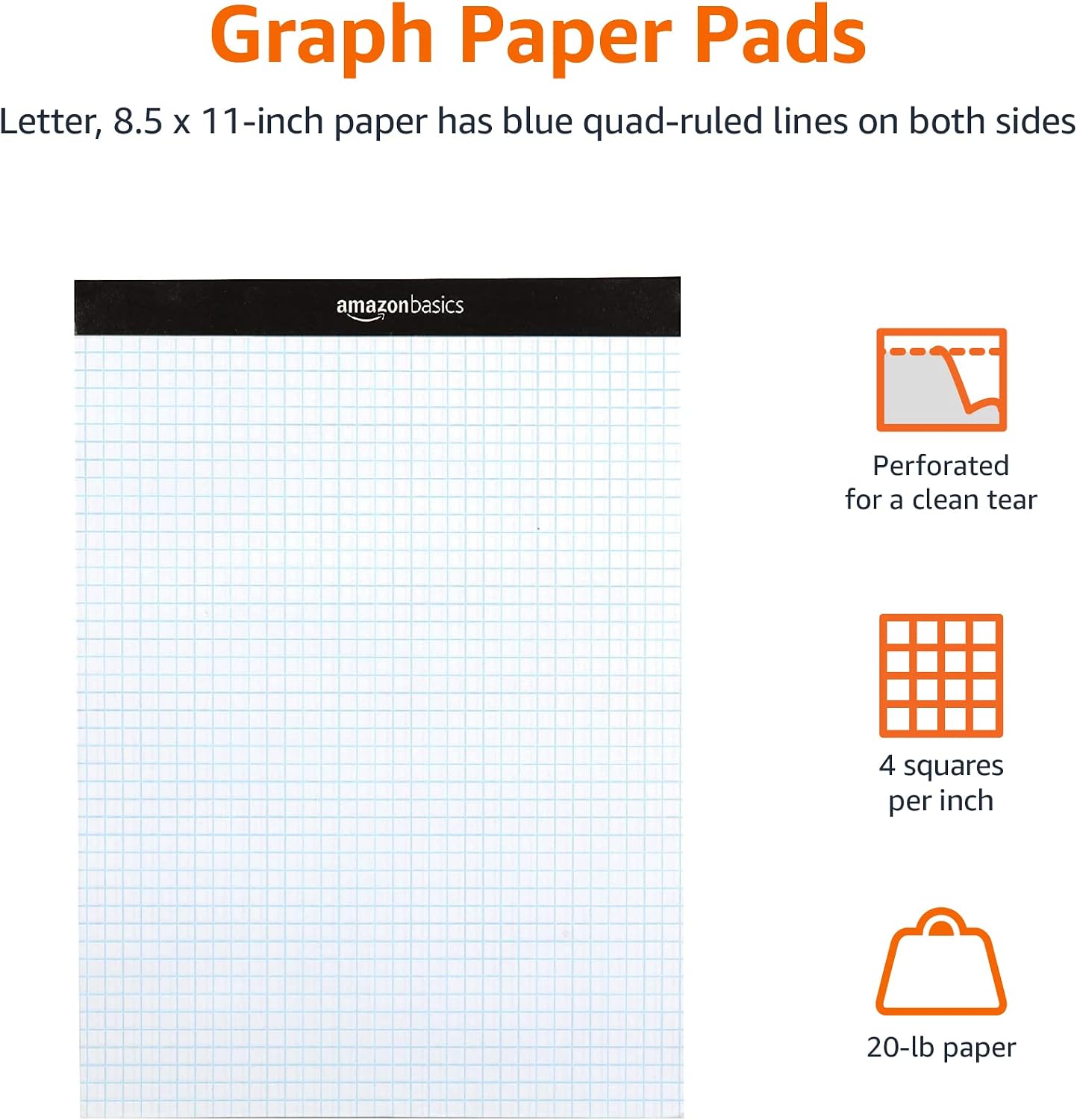 Quad-Ruled Graph Paper Pad, 4x - Graph Paper Pad recension och pris