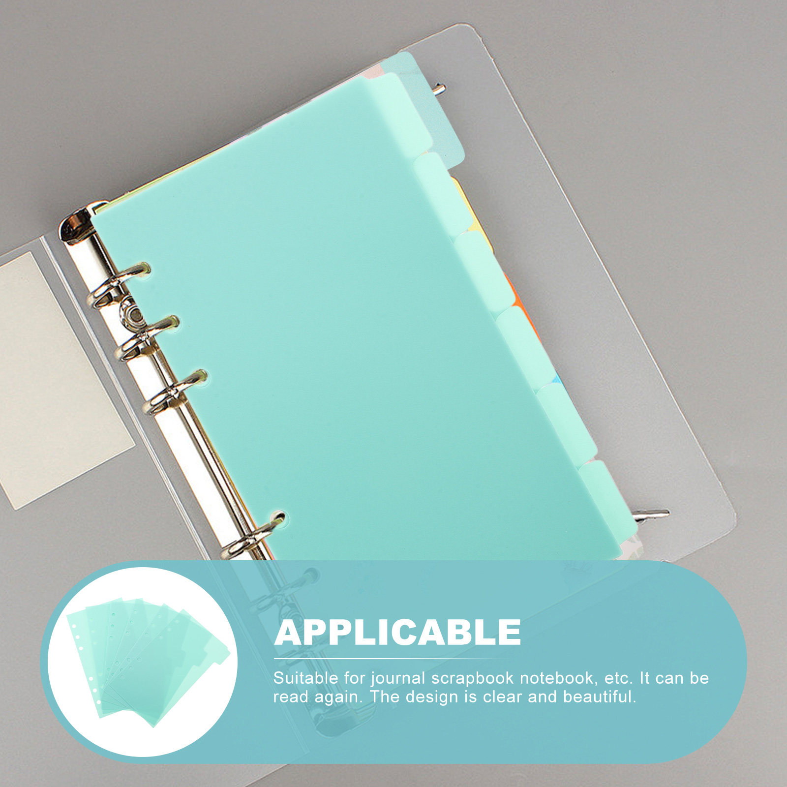 6 Sheets Plastic Index Divider - Index Tab Divider recension och pris