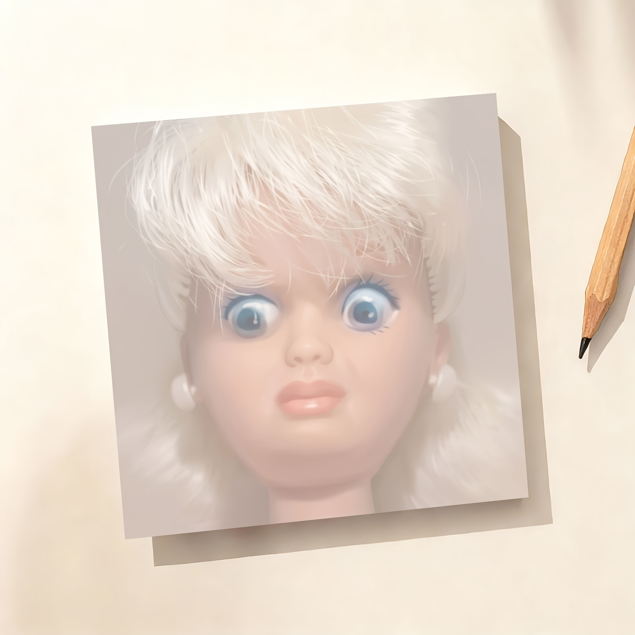 1 funny creepy face doll notep - Ideal Stationery & Office Supply recension och pris