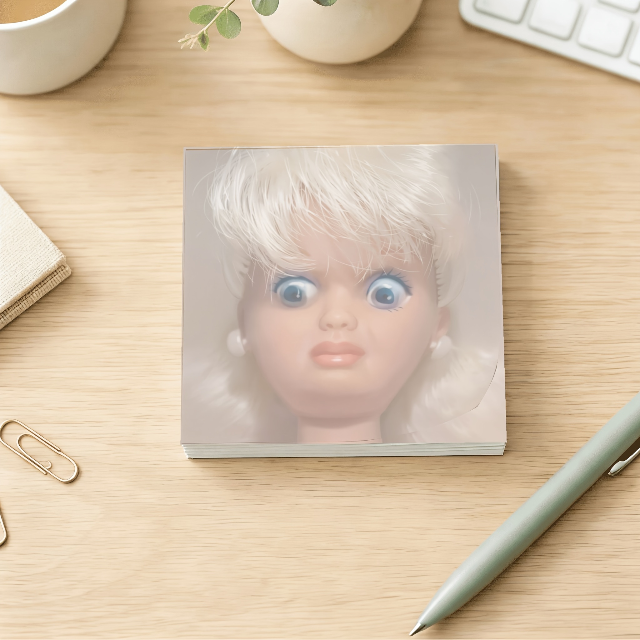 1 funny creepy face doll notep - Ideal Stationery & Office Supply recension och pris