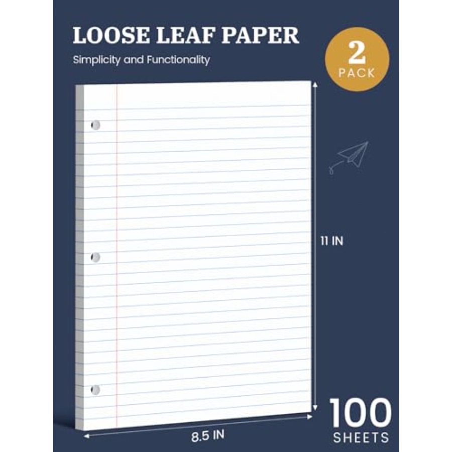 Loose Leaf Paper 8.5 x 11, Loo - Paper Punch 3 Hole recension och pris