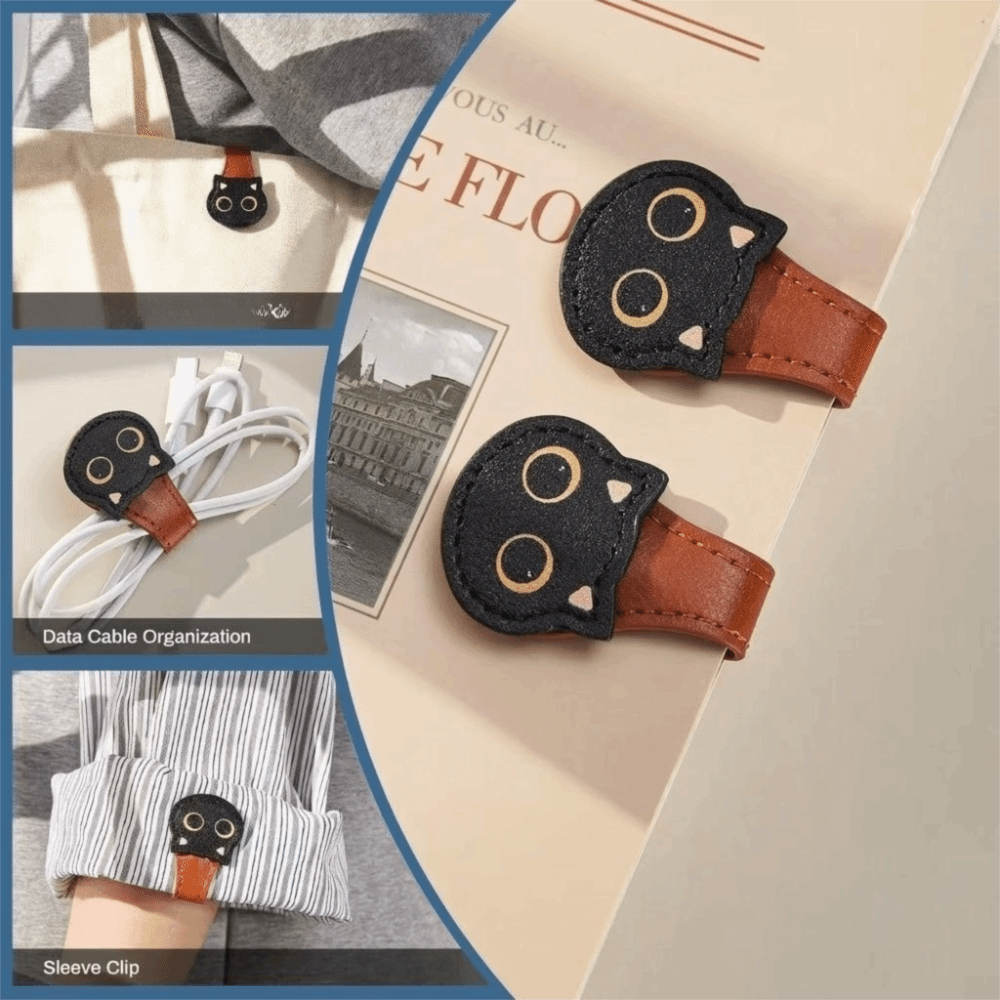 Cute PU Magnetic Page Clip Cat - Bookmark Magnetic Clip recension och pris