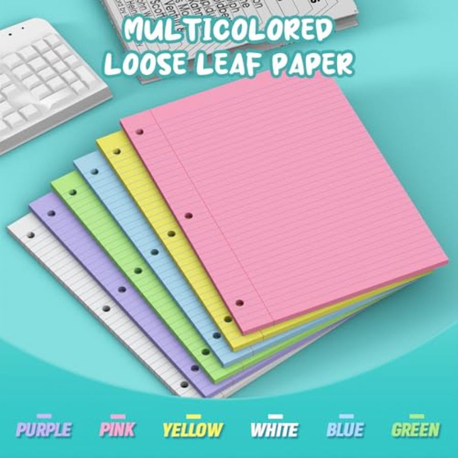 120 Sheets Loose Leaf Paper 8  - Paper Punch 3 Hole recension och pris