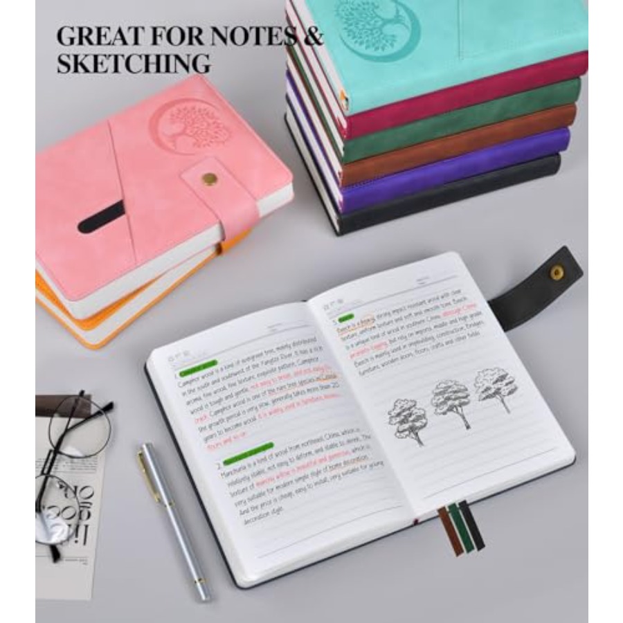 Lined Journal Notebook for Men - Journal Leather Hardcover recension och pris