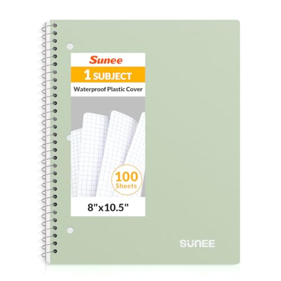 Spiral Notebook, 1-Subject, Gr - Paper Punch 3 Hole recension och pris