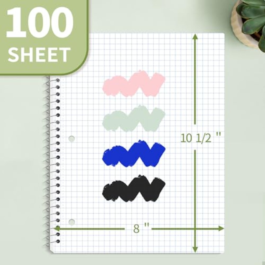 Spiral Notebook, 1-Subject, Gr - Paper Punch 3 Hole recension och pris