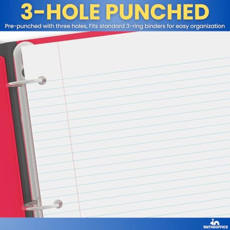 Loose Leaf Paper College Ruled - Paper Punch 3 Hole recension och pris