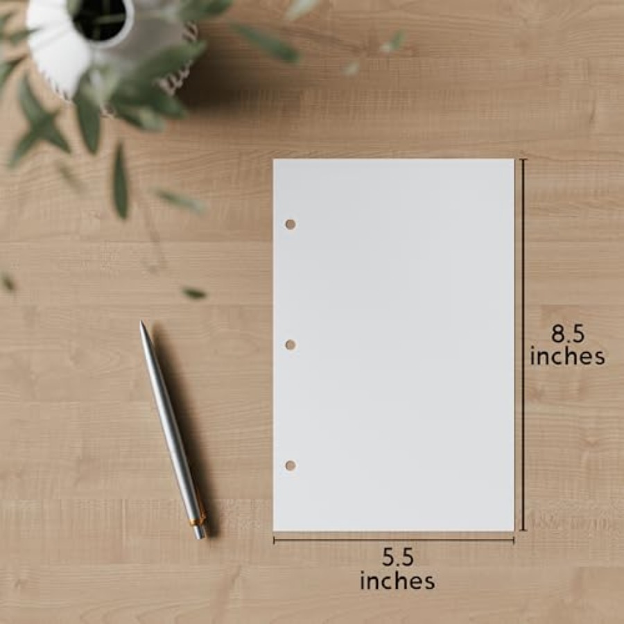 Half Letter Blank Paper, 3-Hol - Paper Punch 3 Hole recension och pris