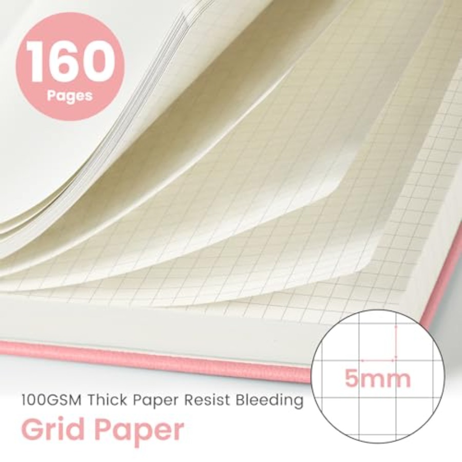A5 Graph Journal Notebook for  - Journal Leather Hardcover recension och pris