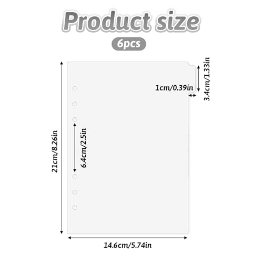 6 Pcs A5 Binder Dividers, 6 Ho - Index Tab Divider recension och pris