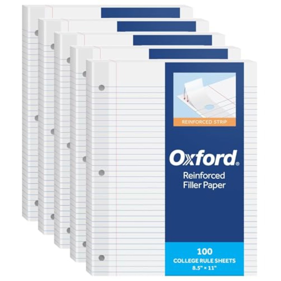 Reinforced Filler Paper, 8.5 x - Paper Punch 3 Hole recension och pris