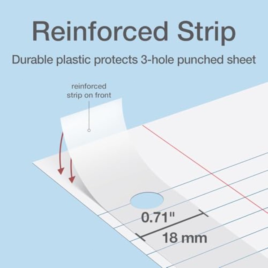 Reinforced Filler Paper, 8.5 x - Paper Punch 3 Hole recension och pris