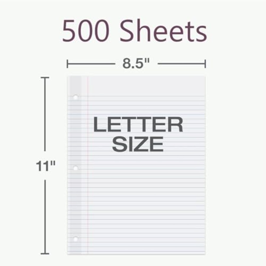 Reinforced Filler Paper, 8.5 x - Paper Punch 3 Hole recension och pris