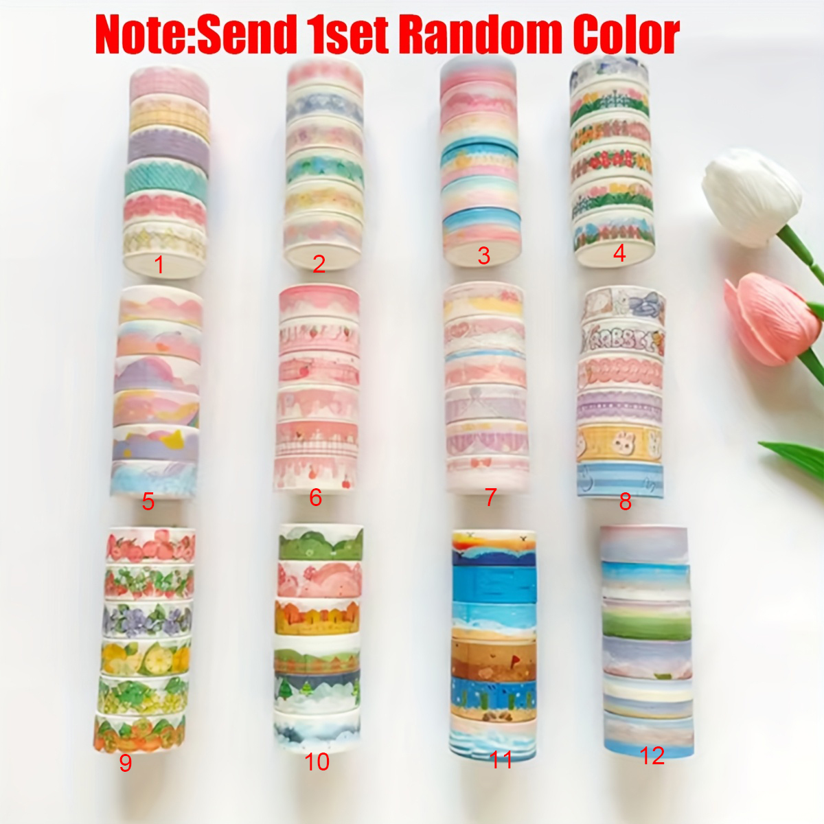 6roll/set Random Color Landsca - Washi Tape Set recension och pris
