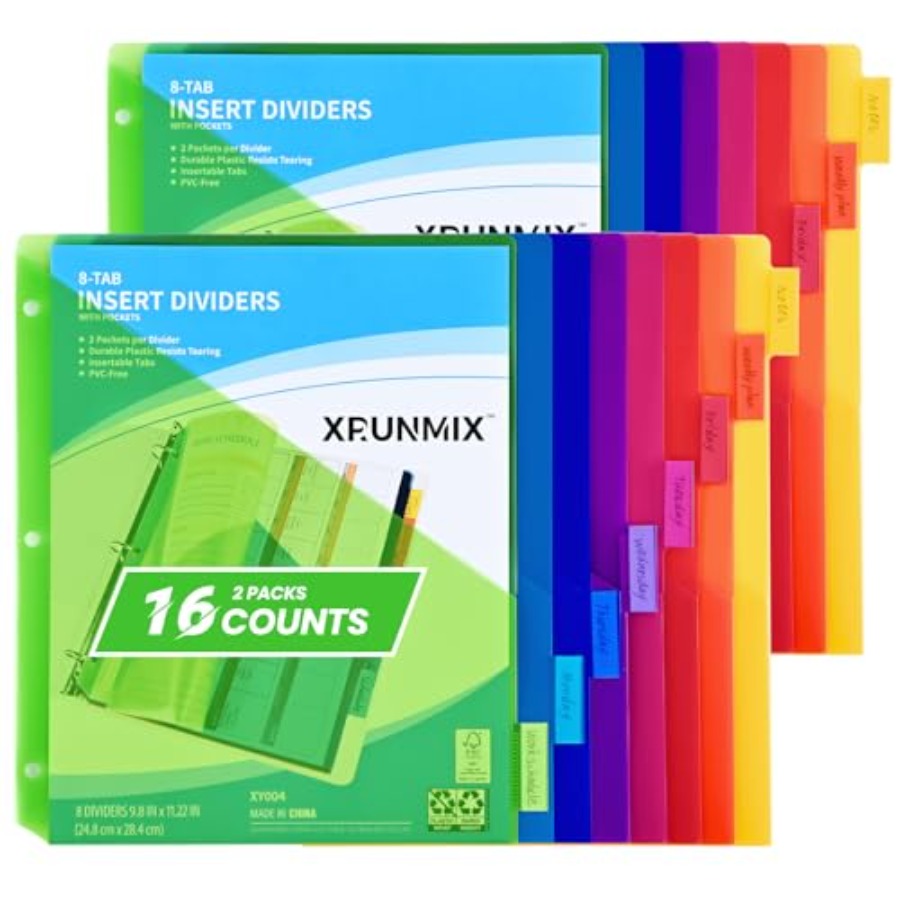 8-Tab Binder Dividers - Index  - Index Tab Divider recension och pris