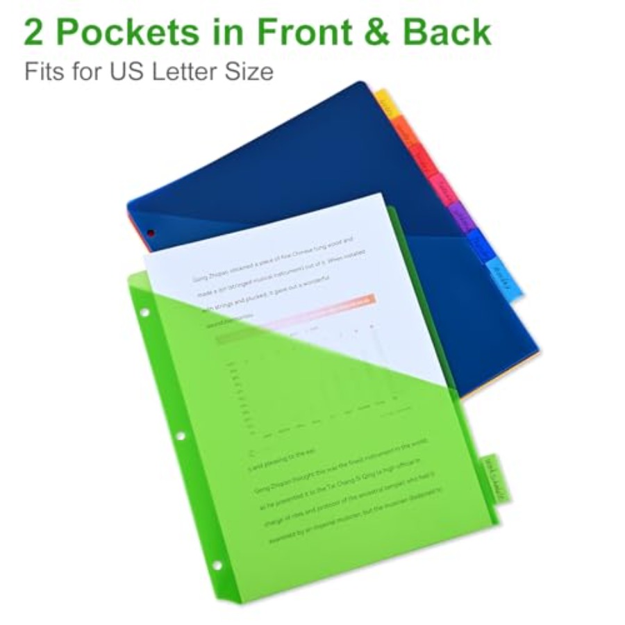 8-Tab Binder Dividers - Index  - Index Tab Divider recension och pris