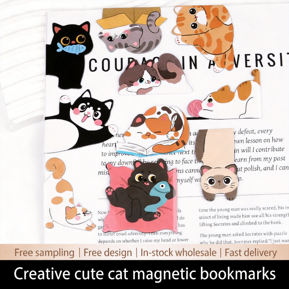 1set Creative Cat Pattern Magn - Bookmark Magnetic Clip recension och pris