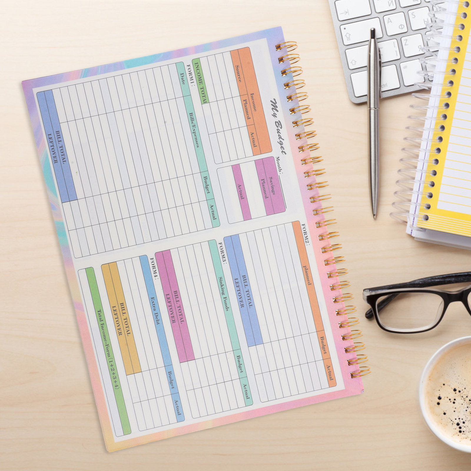B5 Financial Ledger Book Daily - Planner Weekly Budget recension och pris