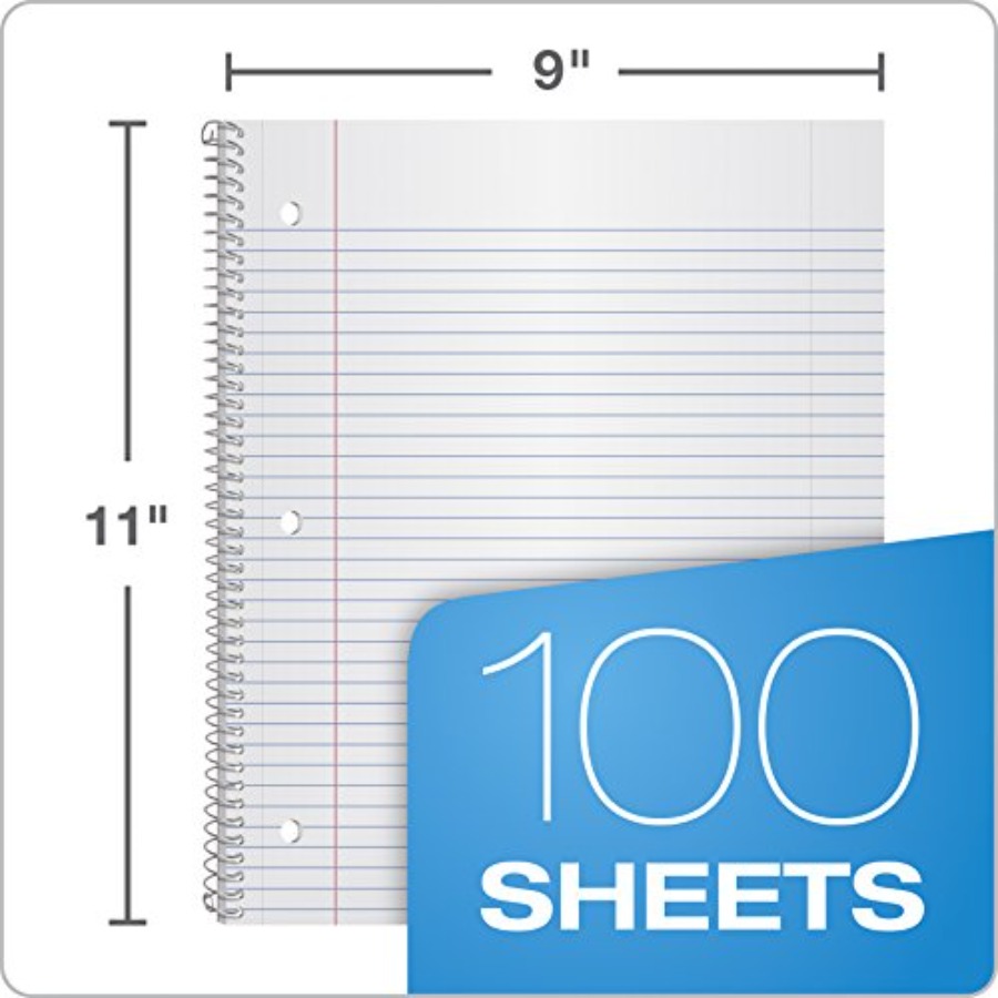 Spiral Notebooks, 1 Subject, C - Paper Punch 3 Hole recension och pris