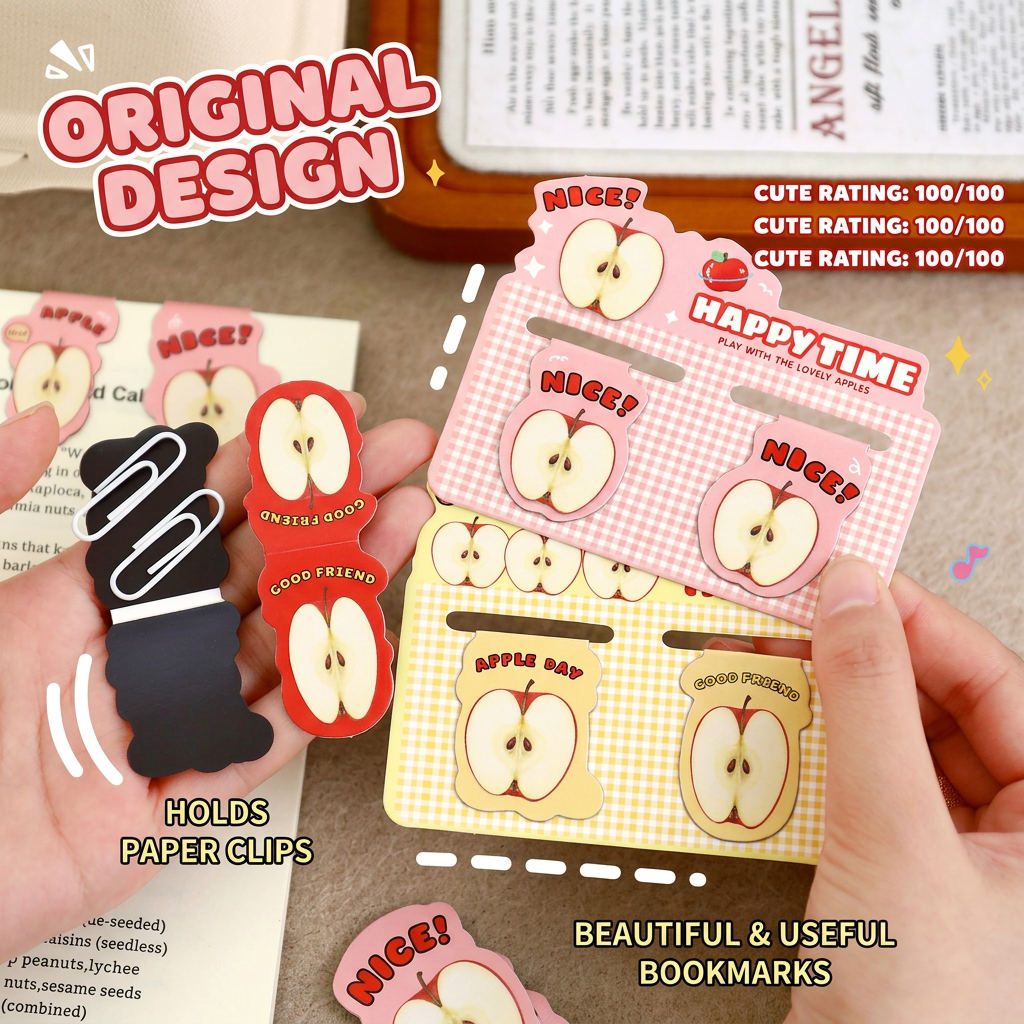 2Pcs Cute Apple Magnetic Bookm - Bookmark Magnetic Clip recension och pris